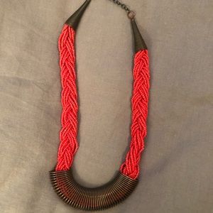 Red beaded necklace